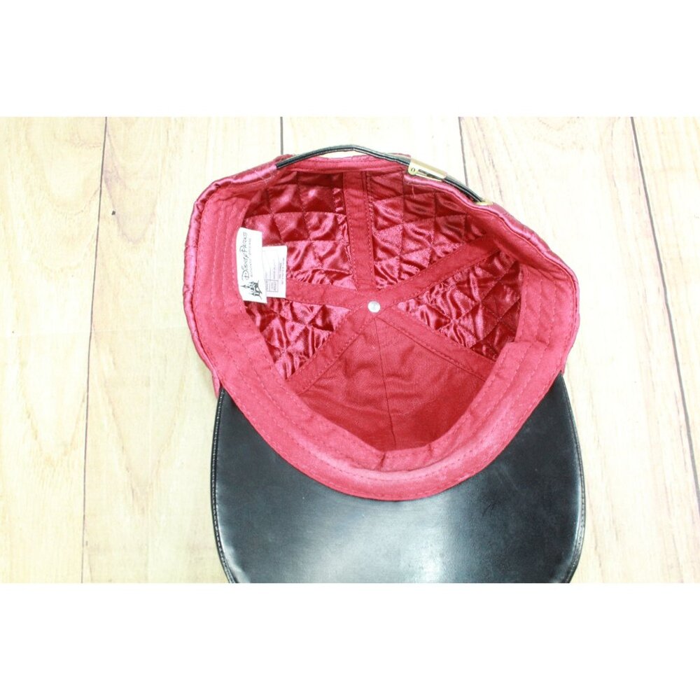 Disney Parks Original Beauty & the Beast Black Mickey Rose Ears Red Quilted Hat - Picture 6 of 9